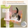 image:imagePAWZ Road 70 Inch Cat Tower Pink Cat Tree with 2 Cozy Condos 2 Plush Perch Large Basket 2 Scraching Pad amp 6 Scraching Posts for Indoor Cats Large Adult