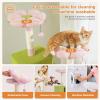 image:imagePAWZ Road 70 Inch Cat Tower Pink Cat Tree with 2 Cozy Condos 2 Plush Perch Large Basket 2 Scraching Pad amp 6 Scraching Posts for Indoor Cats Large Adult