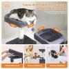 image:imagePAWZ Road 70 Inch Cat Tower Tall Cat Tree with 2 Cozy Condos 2 Plush Perch Large Basket 2 Scraching Pad amp 6 Scraching Posts for Indoor Cats Large Adult Dark Gray