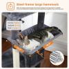 image:imagePAWZ Road 70 Inch Cat Tower Tall Cat Tree with 2 Cozy Condos 2 Plush Perch Large Basket 2 Scraching Pad amp 6 Scraching Posts for Indoor Cats Large Adult Dark Gray