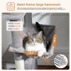 image:imagePAWZ Road 70 Inch Cat Tower Tall Cat Tree with 2 Cozy Condos 2 Plush Perch Large Basket 2 Scraching Pad amp 6 Scraching Posts for Indoor Cats Large Adult Gray