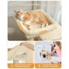 image:imagePAWZ Road Cat Tree 35 Inches Cat Tower with Dual Condos for Adult CatsEnlarged Top Perch Scratching PostsampPad for Indoor CatsGrayBeige