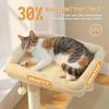 image:imagePAWZ Road Cat Tree 35 Inches Cat Tower with Dual Condos for Adult CatsEnlarged Top Perch Scratching PostsampPad for Indoor CatsGrayBeige