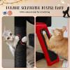 image:imagePAWZ Road Cat Tree 35 Inches Cat Tower with Dual Condos for Adult CatsEnlarged Top Perch Scratching PostsampPad for Indoor CatsGrayBlackRed