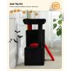 image:imagePAWZ Road Cat Tree 35 Inches Cat Tower with Dual Condos for Adult CatsEnlarged Top Perch Scratching PostsampPad for Indoor CatsGrayBlackRed