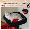image:imagePAWZ Road Cat Tree 35 Inches Cat Tower with Dual Condos for Adult CatsEnlarged Top Perch Scratching PostsampPad for Indoor CatsGrayBlackRed
