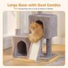 image:imagePAWZ Road Cat Tree 35 Inches Cat Tower with Dual Condos for Adult CatsEnlarged Top Perch Scratching PostsampPad for Indoor CatsGrayGray