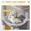 image:imagePAWZ Road Cat Tree 35 Inches Cat Tower with Dual Condos for Adult CatsEnlarged Top Perch Scratching PostsampPad for Indoor CatsGrayGray