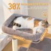image:imagePAWZ Road Cat Tree 35 Inches Cat Tower with Dual Condos for Adult CatsEnlarged Top Perch Scratching PostsampPad for Indoor CatsGrayGray