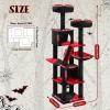 image:imagePAWZ Road 70 Inch Cat Tower Gothic Cat Tree with 2 Cozy Condos 2 Plush Perch Large Basket 2 Scraching Pad amp 6 Scraching Posts for Indoor Cats Large Adult