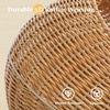 image:imagePAWZ Road Elephant Wicker Cat Bed IndoorampOutdoor Handwoven PE Rattan Cat Condo with Removable Cushion Breathable Waterproof Pet House Furniture for Indoor CatsDinosaur