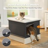 image:imagePAWZ Road Large Cat Litter Box Dual Entry Litter Box with Lid Fully Enclosed Drawer Type Cat Litter Box for Large CatsDark GrayDark Gray