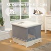 image:imagePAWZ Road Large Cat Litter Box Dual Entry Litter Box with Lid Fully Enclosed Drawer Type Cat Litter Box for Large CatsDark GrayGray