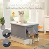 image:imagePAWZ Road Large Cat Litter Box Dual Entry Litter Box with Lid Fully Enclosed Drawer Type Cat Litter Box for Large CatsDark GrayGray