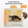 image:imagePAWZ Road Large Cat Litter Box Dual Entry Litter Box with Lid Fully Enclosed Drawer Type Cat Litter Box for Large CatsDark GrayGray