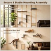 image:imagePAWZ Road Cat Wall Shelves Wood Cat Wall Furniture with Perches amp Scratching Posts 5in1 Modern Climbing Set with Scratcher Pads amp Climbing Ropes for Indoor CatsBeigeBlack
