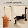image:imagePAWZ Road Cat Wall Shelves Wood Cat Wall Furniture with Perches amp Scratching Posts 5in1 Modern Climbing Set with Scratcher Pads amp Climbing Ropes for Indoor CatsBeigeBlack