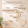 image:imagePAWZ Road Cat Wall Shelves Wood Cat Wall Furniture with Perches amp Scratching Posts 5in1 Modern Climbing Set with Scratcher Pads amp Climbing Ropes for Indoor CatsBeigeBeige