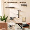 image:imagePAWZ Road Cat Wall Shelves Wood Cat Wall Furniture with Perches amp Scratching Posts 5in1 Modern Climbing Set with Scratcher Pads amp Climbing Ropes for Indoor CatsBeigeBlack