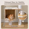 image:imagePAWZ Road Cat Wall Shelves Wood Cat Wall Furniture with Perches amp Scratching Posts 5in1 Modern Climbing Set with Scratcher Pads amp Climbing Ropes for Indoor CatsBeigeWhite