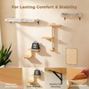 image:imagePAWZ Road Cat Wall Shelves Wood Cat Wall Furniture with Perches amp Scratching Posts 5in1 Modern Climbing Set with Scratcher Pads amp Climbing Ropes for Indoor CatsBeigeBeige