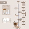 image:imagePAWZ Road Cat Wall Shelves Wood Cat Wall Furniture with Perches amp Scratching Posts 5in1 Modern Climbing Set with Scratcher Pads amp Climbing Ropes for Indoor CatsBeigeWhite
