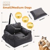 image:imagePAWZ Road Dog Car Seat Pet Car Bed for TravelampHome Waterproof Leather Dog Booster Seat with Safety Belts amp Storage Pocket GreyLarge