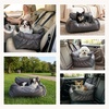 image:imagePAWZ Road Dog Car Seat Pet Car Bed for TravelampHome Waterproof Leather Dog Booster Seat with Safety Belts amp Storage Pocket GreyMedium