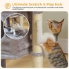 image:image26 Gray Cat Tower with Large Perch Private Condo Spring Ball amp 2 Scratching Posts amp 32 Tall Scratching Post for Indoor Cats Adults