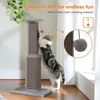 image:image26 Gray Cat Tower with Large Perch Private Condo Spring Ball amp 2 Scratching Posts amp 32 Tall Scratching Post for Indoor Cats Adults