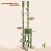 image:imagePAWZ Road Cactus Cat Tree Floor to Ceiling Cat Tower with Adjustable Height85112 Inches 7 Tiers Cat Climbing Tree with Cozy Hammocks and Condos 5 Platforms Scratching Posts for Indoor Cats