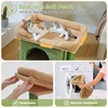 image:imagePAWZ Road Carpet Cat Scratching Post 32 Tall Scratching Post amp 26 Inches Cactus Cat Tower with Large Perch for Indoor Cats