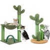 image:imagePAWZ Road 23 Inches Cactus Cat Scratching Post Bundle with 331 Inches Cactus Cat Tree with Hammock and Groomer