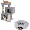 image:imagePAWZ Road 30 Inches AllinOne Cat Tree Bundle with Cat Tunnel Bed with Central Mat