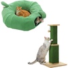 image:imagePAWZ Road Cactus Cat Donut Tunnel amp Carpet 32 Tall Scratching Post for Indoor Cats Adults