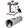 image:imagePAWZ Road Cat Scratching Post Bed Bundle with PAWZ Road Cat Tunnel 51 Inches Long Cat Toys Collapsible Tunnel 12 Inches in Diameter