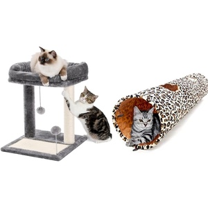 image:imageCat Scratching Post Bed Bundle with Collapsible Tunnel