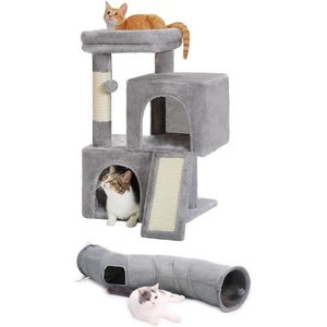 image:imagePAWZ Road Cat Tree 30 Inches Cat Tower Bundle with PAWZ Road Cat Tunnel Collapsible S Shape 105 Inches in Diameter
