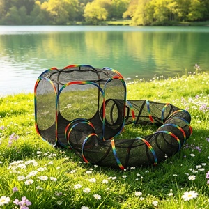 image:imagePAWZ Road Outdoor Cat Tunnel Portable Catio 2 in 1 Cat Tent amp Play Tunnel  Large Collapsible Cat Enclosure with Breathable Mesh offers Full Visibility Folds Compact for Travel Fits Cats amp Small PetsM