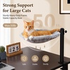 image:imagePAWZ Road Cat Desk Bed Hammock 360 Roataion amp Height Adjustable Beige  Cat Hammock for Desk with Washable Cover amp Heavy Duty Cat Desk Attachment Supports 50 lb Clap Mounted Fit Most Tables amp BedsGray