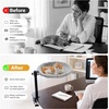 image:imagePAWZ Road Cat Desk Bed Hammock 360 Roataion amp Height Adjustable Gray  Cat Hammock for Desk with Washable Cover amp Heavy Duty Cat Desk Attachment Supports 50 lb Clap Mounted Fit Most Tables amp BedsGray
