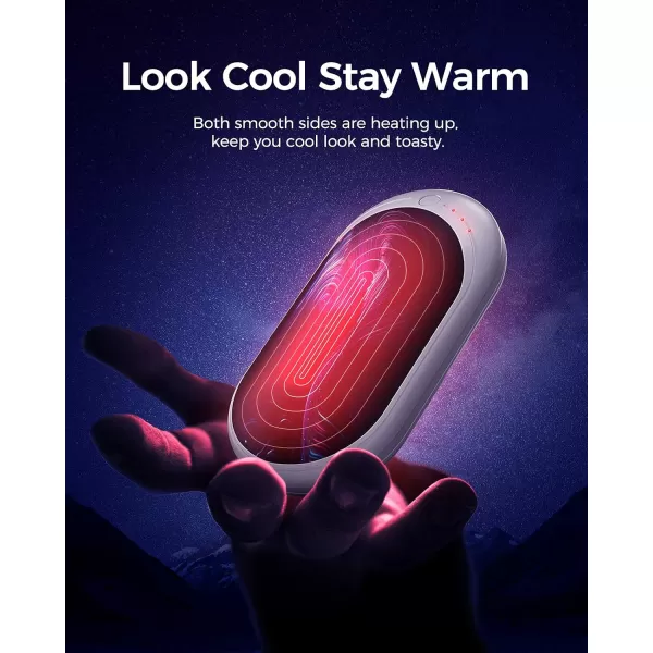 OCOOPA Hand Warmers Rechargeable 1 Pack 5200mAh Electric Portable Pocket Heater Heat Therapy Great for Raynauds Hunting Golf Camping Women Mens GiftsNebula