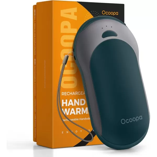 OCOOPA IP45 Waterproof Hand Warmer Rechargeable Up to 15hrs Heat10000mAh Durable Quick Charge Electric Hand Heater PD Compatible 3 Levels for Outdoors Heavy Duty H01PD PROJungle green