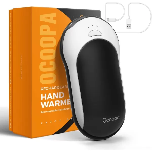 OCOOPA Quick Charge Hand Warmers Rechargeable 10000 mAh Electric Hand Warmer Power Bank PD 15hrs Lasting Heat 3 Levels Perfect Outdoor Heater for Camping Hunting Golf GiftsClassic Black