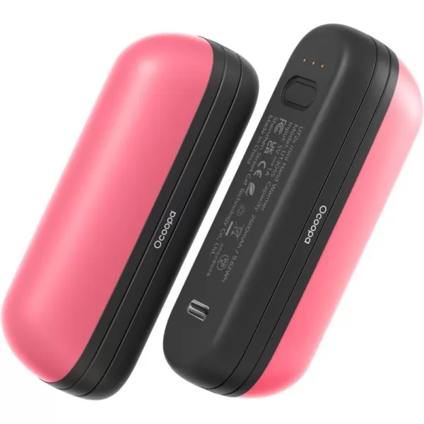 OCOOPA 2 in 1 Magnetic Rechargeable Hand Warmers UT2s Mini Electric Handwarmers 2 Pack Split USBC Reusable Portable Pocket Heater Raynauds Golf Tech Gifts for Women MenBlush Pink