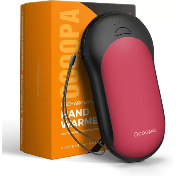 OCOOPA FastCharging Hand Warmers 10000mAh Handwarmer with PD ampamp QC 30 Rechargeable Hand Warmer Supercar Design Heating time 15 Hrs Perfect for Outdoor Activities Brilliant Winter GiftRaspberry Red