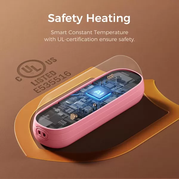 OCOOPA 2 in 1 Magnetic Rechargeable Hand Warmers Electric Portable Handwarmers Ergonomic Compact Pocket Heater Long Lasting Safe Heating Tech Gifts to Relieve Raynauds Pain ampamp Outdoors UT2S MiniPink