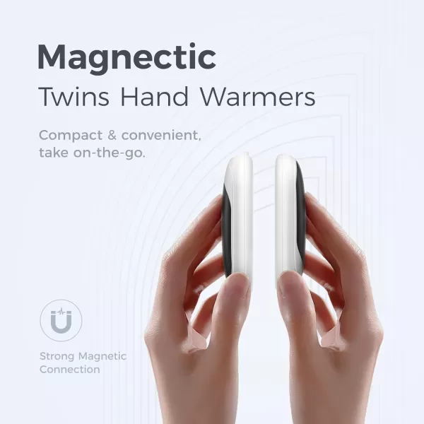 OCOOPA Magnetic Rechargeable Hand Warmers 2 Pack Ultrathin Electric Handwarmers Portable PocketSized Heater for Men Women Purse Must Haves Union UT3 LiteClassic Black