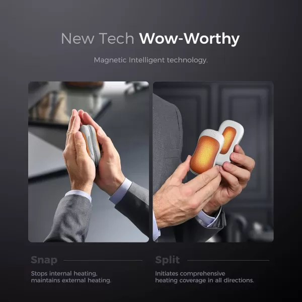 OCOOPA Magnetic Rechargeable Hand Warmers True Double Warmth Handwarmers 10000mAh Up to 15 Hours Max 136 Electric Heater for Men Women GolfHuntingCampingCold Weather UT3 PROOrange