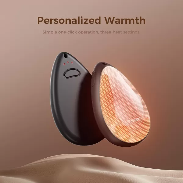 OCOOPA UT4 Rare Rechargeable Hand Warmers 2 Pack Portable Stylish DiamondShape Magnetic Electric Handwarmer Reusable Pocket Heater Raynaud Hiking Christmas Tech Gifts for Women CampingOnyx Black